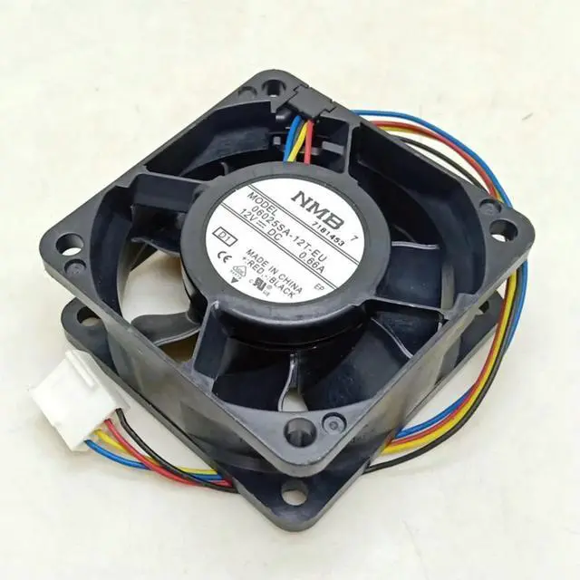 Alt view image 3 of 3 - 60mm 12V High-Speed PWM Cooling Fan 06025SA-12T-EU, Precision Double Ball Bearing, 7000RPM, 0.66A for CPU & Chassis Cooling