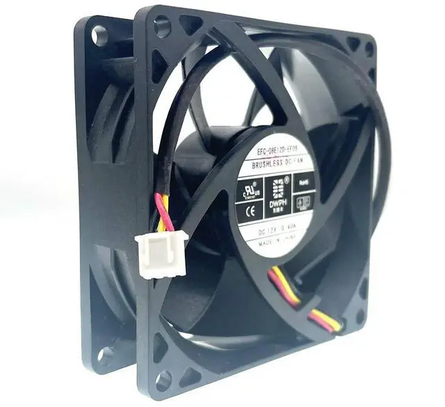 Main image of DWPH EFC-08E12D-EF05 8cm 80mm DC 12V 0.40A 80*25mm Three-wire Elevator Inverter Cooling Fan Dual Ball Bearing