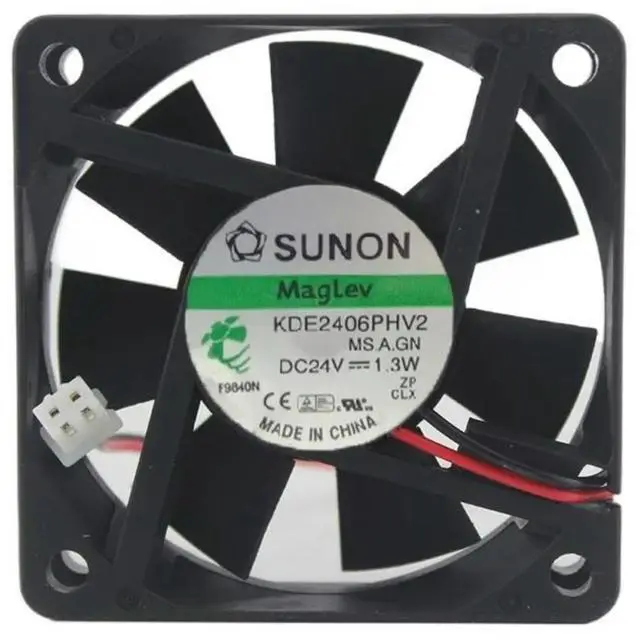 Main image of 2pcs For KDE2406PHV2 6015 60mm DC 24V 1.3W maglev 60X60X15mm IPC axial cooling fans