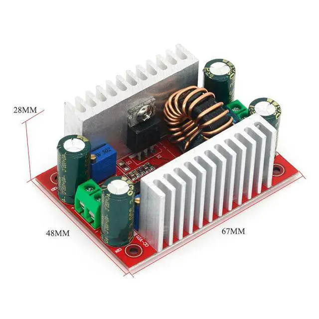 Alt view image 2 of 3 - DC 400W 15A Step-up Boost Converter Constant Current Power Supply LED Driver 8.5-50V to 10-60V Voltage Charger Step Up Module