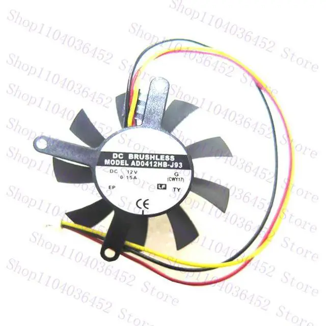 Alt view image 3 of 3 - Cooling Fan For JARO AD0412HB-J93 DC12V 0.15A 3PIN