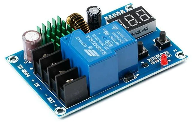 Alt view image 2 of 3 - XH-M604 Charger Control Module DC 6-60V Lithium Charging Control Switch Protection Board
