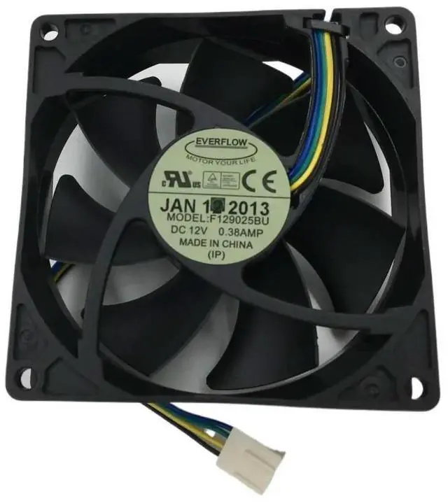 Alt view image 3 of 3 - for Everflow F129025BU 92mm PWM 12V 0.38A 4-Pin PC Cooling Fan CPU Heatsink & Chassis