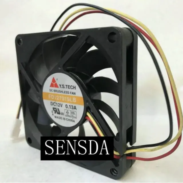 Alt view image 3 of 3 - 70X10mm Axial Fan FD127015LB 70mm 12V 0.13A Dual Ball Bearing Heatsink Cooling Fan, 3200RPM, 3PIN Connector