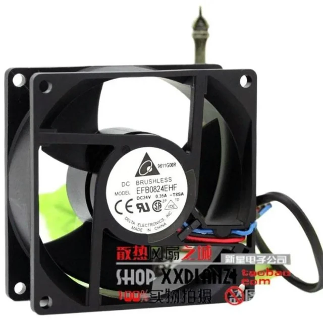 Main image of EFB0824EHF 8032 8cm 80mm DC 24V 0.35A 3 Wire Double Ball Bearing Inverter Cooling Fan