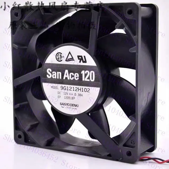 Alt view image 2 of 2 - for Sanyo Denki 9G1212H102 DC 12V 0.38A 120x120x38mm 2-Wire Server Cooling Fan