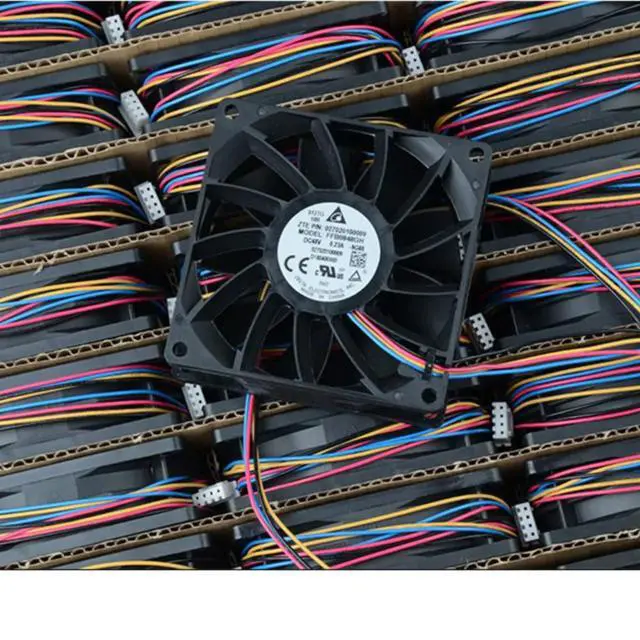 Alt view image 3 of 3 - 48v fan FFB0848GH DELTA 8025 48V 0.23A 8CM PMW ball bearing cooling fan