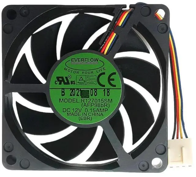 Main image of 70mm 7015 Heatsink CPU Cooler Fan for EVERFLOW R127015SM 7015 7CM PWM Cooling Fan, 12V 0.15A Hydraulic Bearing Silent & Slim