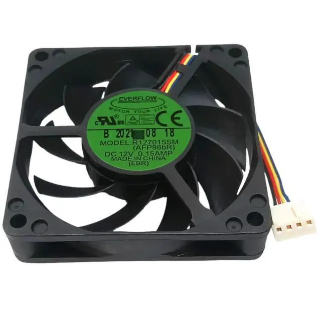 Alt view image 3 of 3 - 70mm 7015 Heatsink CPU Cooler Fan for EVERFLOW R127015SM 7015 7CM PWM Cooling Fan, 12V 0.15A Hydraulic Bearing Silent & Slim