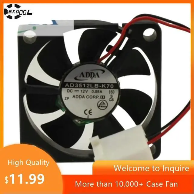 Alt view image 2 of 3 - 35mm Fan for ADDA AD3512LB-K70 DC 12V Mute Low Noise Axial Cooling Dual Ball Bearing, 0.05A