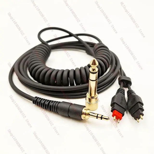 Main image of Coiled Spring Audio Cable For Sennheiser HD265 HD414 classic HD660S HD6XX HD58X