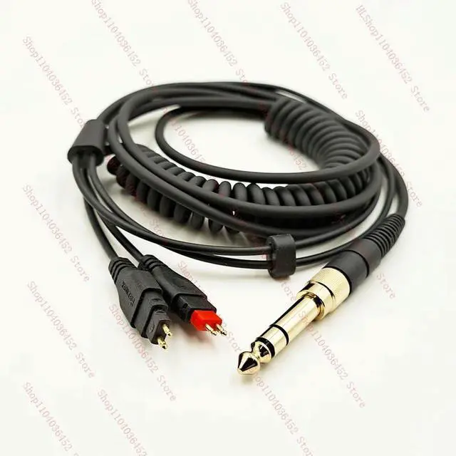 Alt view image 3 of 3 - Coiled Spring Audio Cable For Sennheiser HD265 HD414 classic HD660S HD6XX HD58X