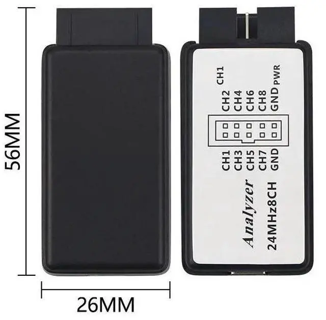 Alt view image 2 of 3 - USB Analyzer 24MHz 8 Channel 24M/seconds Logic Analyzer Debugger For ARM FPGA Logic Analyzer Logic 24M 8CH