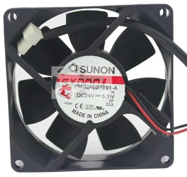 Main image of 80mm Fan for PMD2408PTV1-A Cooling 8025 24V 5.3W Inverter Industrial Cooler, 2-Pin, 0.2208A
