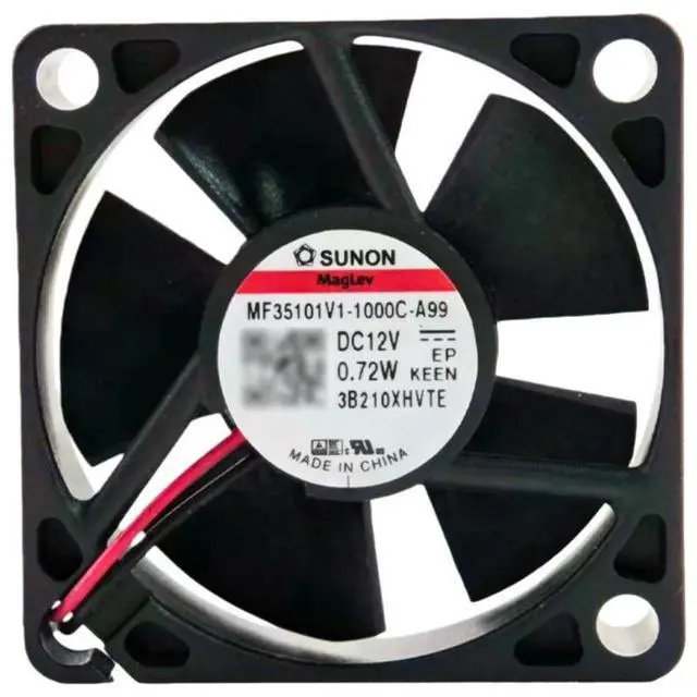 Alt view image 2 of 3 - for MF35101V1-1000C-A99 35x35x10mm 12V Micro Cooling Fan, 10000RPM 7.2CFM 28dBA Ultra Quiet, Long Life for Network Switch