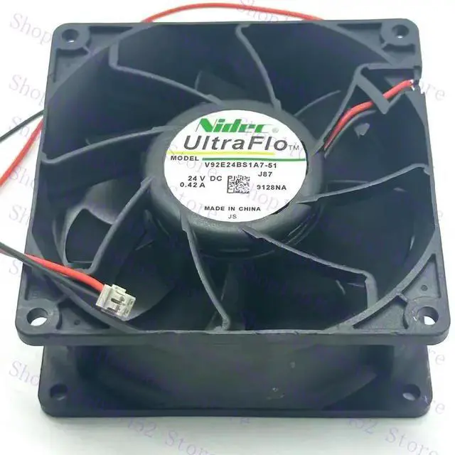 Main image of for Nidec V92E24BS1A7-51 DC 24V 0.42A 90x90x38mm 2-Wire Server Cooling Fan
