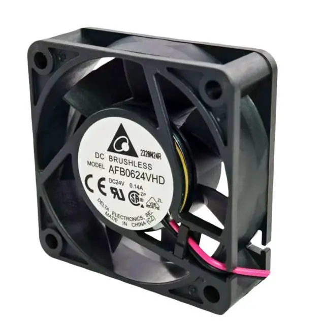 Alt view image 2 of 3 - for Delta AFB0624VHD 6020 24V 0.14A Industrial Cooling Fan 19.8CFM 33dBA Dual Ball Bearing for VFD Telecom Power Supply