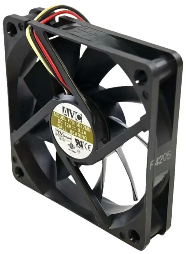 Alt view image 3 of 3 - For AVC F7015B12MN 70x70x15mm 12V Silent CPU Cooling Fan 3-Pin PC Cooler Dual Ball Bearing 19dBA Low Noise Fan