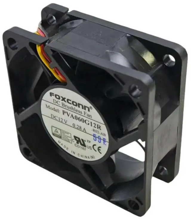 Main image of for PVA060G12R 60x60x25mm DC 12V 6025 Cooling Fan, 3-Wire for Power Supply, PC Case, Server, Electronics