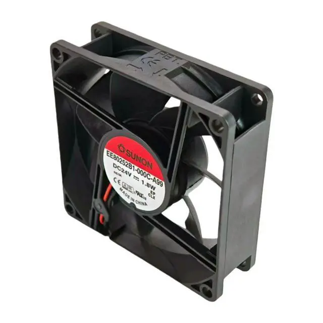 Alt view image 3 of 3 - for EE80252B1-000C-A99 80x80x25mm DC 24V 8025 Cooling Fan, 41CFM 3200RPM for Industrial Equipment, 24V Quiet 33dBA