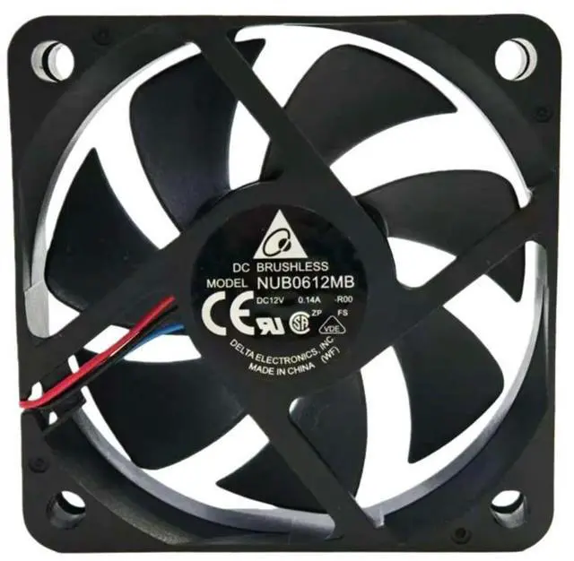 Main image of For Delta NUB0612MB DC 12V 60mm Fan 6015 Ball Bearing 3600RPM 17.06CFM Silent Projector Cooler Micro Axial Cooling