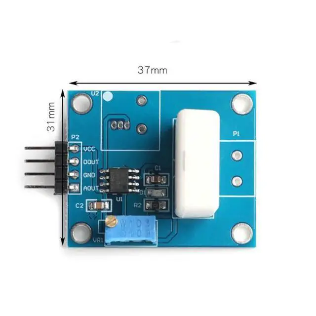 Alt view image 2 of 3 - DC 5V WCS1800 Hall Current Detection Sensor Module 35A Precise With Overcurrent Signal Lamp