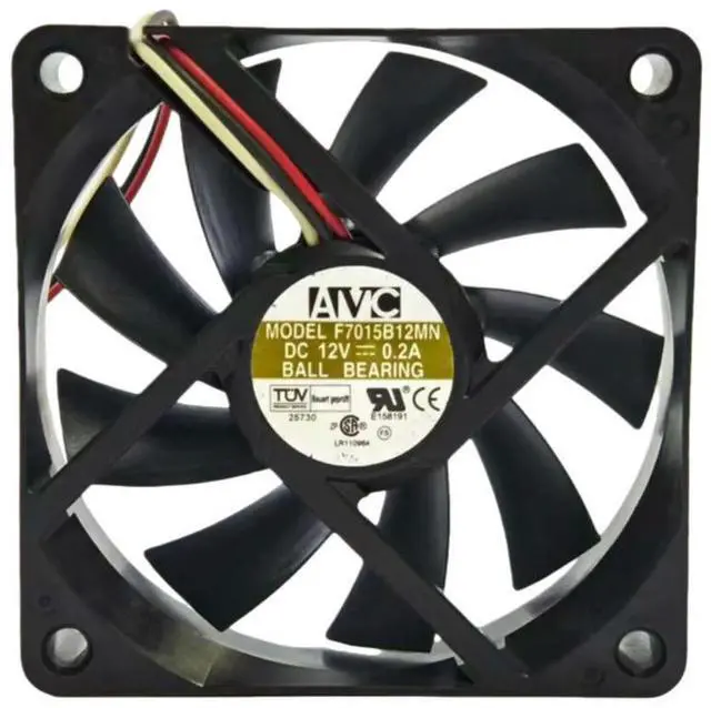 Main image of For AVC F7015B12MN 70x70x15mm 12V Silent CPU Cooling Fan 3-Pin PC Cooler Dual Ball Bearing 19dBA Low Noise Fan