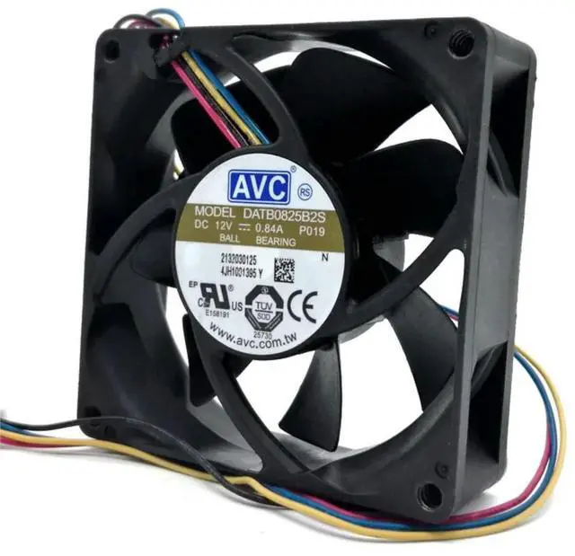 Main image of 80mm High Speed Fan for AVC DATB0825B2S 12V 0.84A PWM Cooling Fan, 6000RPM, Precision Double Ball Bearings, 4-Wire