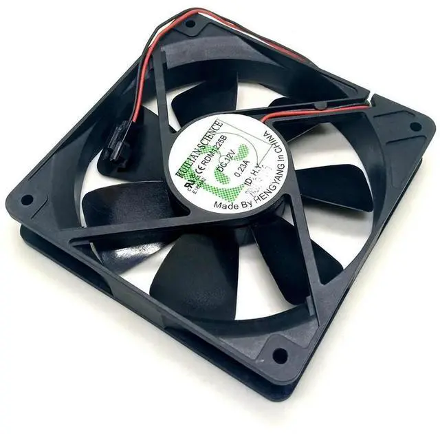 Alt view image 3 of 3 - 120mm fan 12025 fan rdm1225b 12V computer power supply chassis cooling fan 12cm