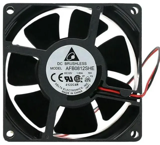 Main image of for delta AFB0812SHE 8038 8CM 12V 1.0A 5000RPM 72.26CFM powerful dual ball cooling fan 80*80*38mm