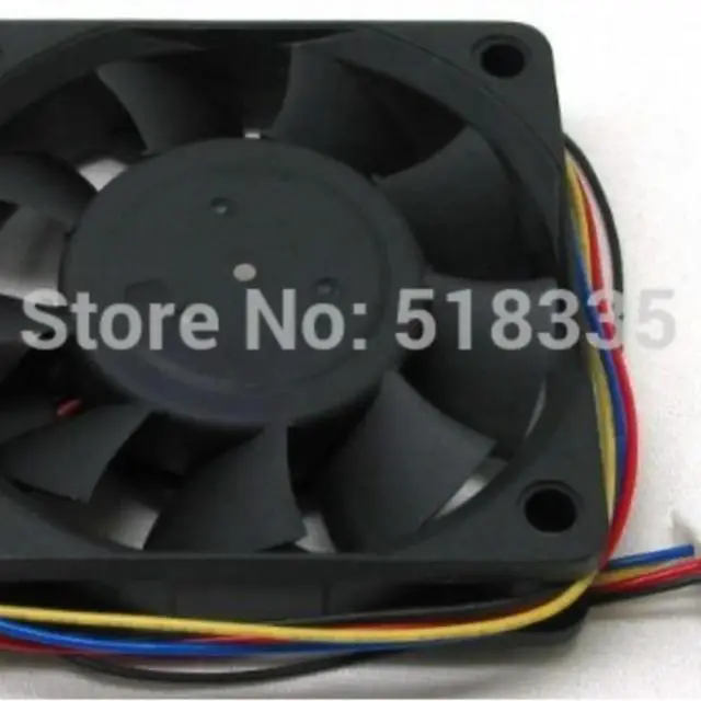 Alt view image 2 of 3 - for delta AFC0612DB-F00 60x60x15mm Cooling Fan, 7200 RPM, 29.24 CFM, 47.5 dBA PWM 4-pin connector