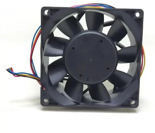 Alt view image 2 of 3 - 48V cooling fan 8cm For Delta 8038 pfb0848uhe 48V 0.65a double ball 4-wire PWM high wind 8cm cooling fan