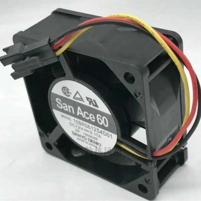 Alt view image 3 of 3 - San Ace 60 109R0612S4D01 60mm 6cm Computer PC Cooling Fan,60X60X25mm DC 12V 0.17A 6025 Cooler