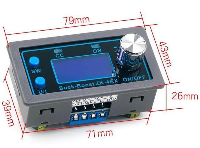Alt view image 3 of 3 - DC-DC Buck Boost Converter CC CV 0.5-30V 4A 5V 6V 12V 24V Power Module Adjustable Regulated oratory power supply ZK-4KX