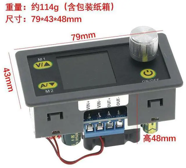 Alt view image 2 of 3 - WZ3605E DC DC Buck Boost Converter CC CV 36V 5A Power Module Adjustable Regulated oratory power supply Voltmeter ammeter