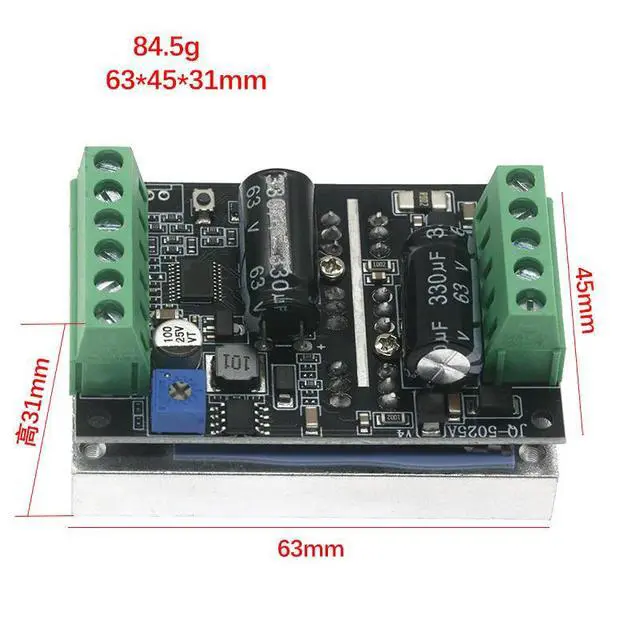 Alt view image 2 of 3 - BLDC Motor Driver 500W High Power 6-60V 20A Hall Brushless Motor Speed Control Board PWM DC Three-phase Motor Drive Module