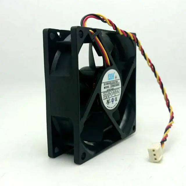 Alt view image 2 of 3 - For AVC DF0802512SEHN 8025 8CM 3 ultra quiet fan CPU hydraulic chassis low speed