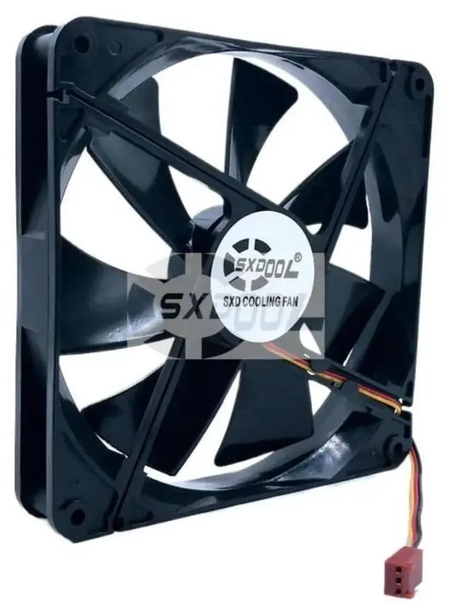 Alt view image 2 of 3 - 14cm Axial Fan DF1402512SEDN 140mm X 25mm DC 12V 0.06A Sleeve Bearing Cooling for PC Cases & Servers, 1050RPM