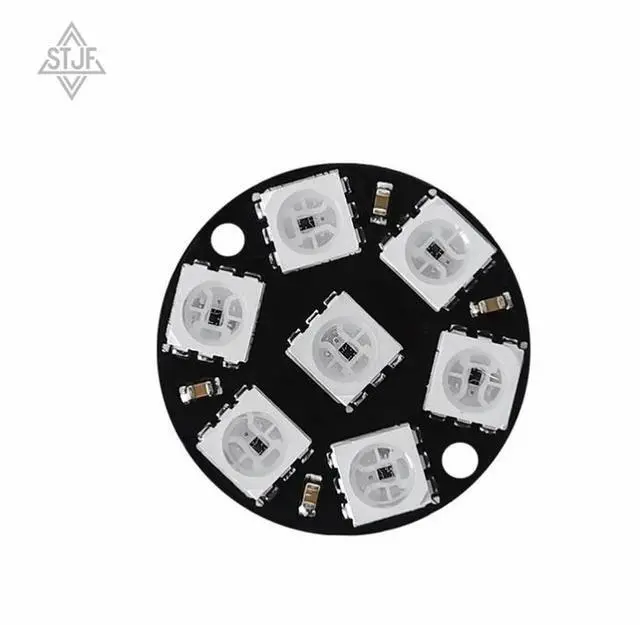 Alt view image 2 of 3 - RGB LED Ring 7 Bits LEDs WS2812 5050 RGB LED Ring Lamp Light with Integrated Drivers for