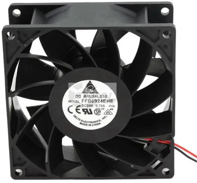 Main image of 92mm High Speed Fan for DELTA FFB0924EH 92x92x38mm 24V/0.75A Axial Fan | 110CFM, 4800RPM, 16.9mmH2O, Industrial-Grade Cooling