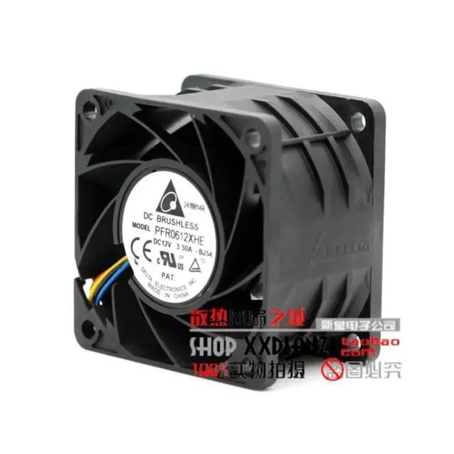 Alt view image 2 of 3 - Delta 6038 PFR0612XHE DC 12V 3.30A ultra violent strong air flow high speed axial fan