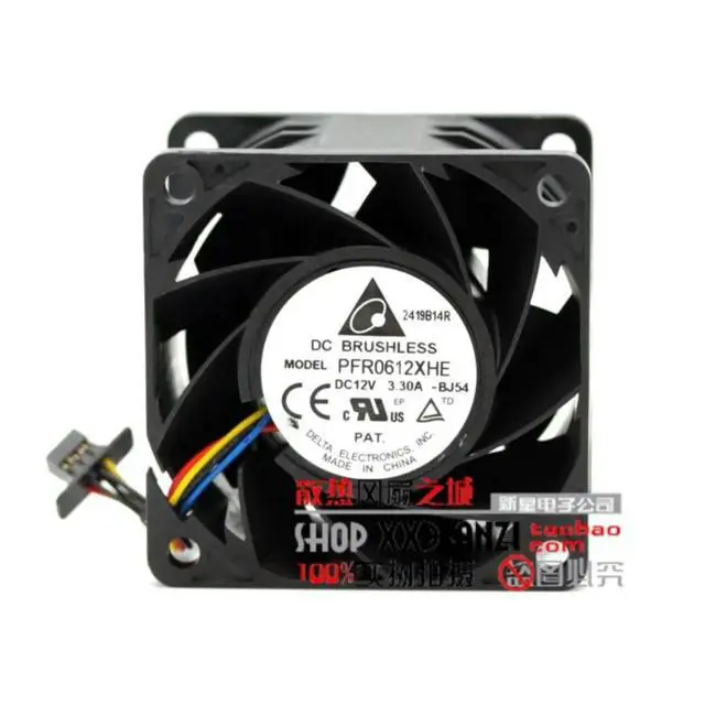 Alt view image 3 of 3 - Delta 6038 PFR0612XHE DC 12V 3.30A ultra violent strong air flow high speed axial fan