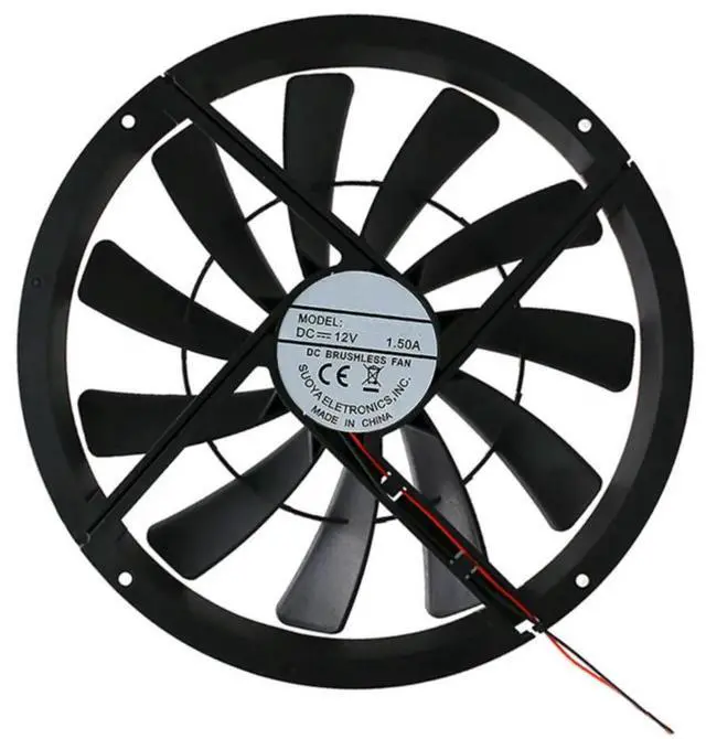 Alt view image 2 of 3 - 250mm 12V 1200RPM Industrial Cooling Fan Dual Ball Bearing 40dBA Molex for Server Racks/Mining Rigs/EV ChargersTelecom Cabinet