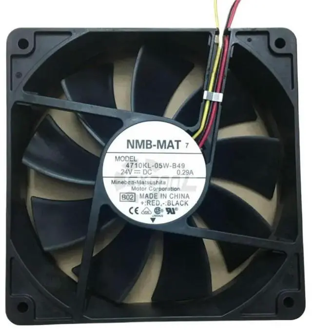 Main image of 1PCS for 4710KL-05W-B49 12025 12CM 24V 0.29A Equipment Fan | High-Efficiency 120x120x25mm Cooling Servers, Inverters
