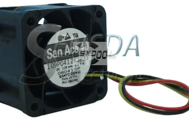 Alt view image 2 of 3 - 40mm Fan for Sanyo 109P0412K3233 40x40x28mm DC 12V 0.55A 15,500RPM High-Speed Server Cooling Fan, 21CFM, 50dB, 1U Inverter