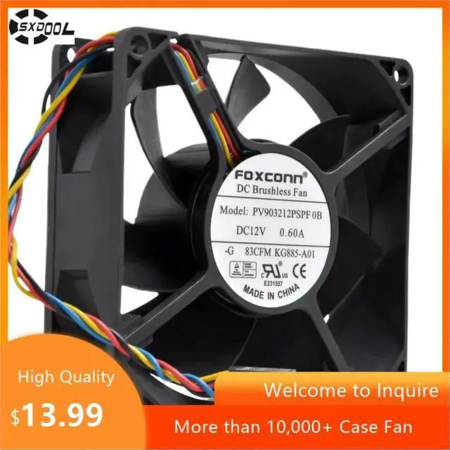 Alt view image 2 of 3 - 92mm Fan PV903212PSPF DC 12V 0.6A Server Inverter Axial Cooling