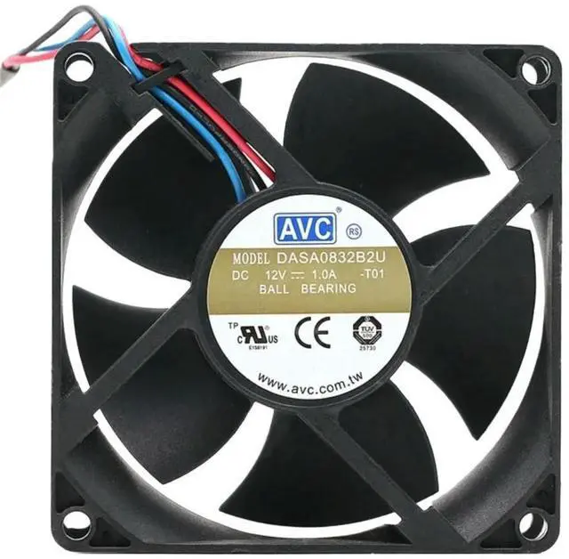 Alt view image 2 of 3 - 80mm 8cm Axial Fan for AVC DASA0832B2U DC 12V 1.0A 8032 Dual Ball Bearing Cooling Computer Cases and Servers