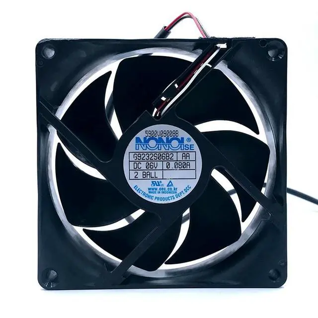 Alt view image 2 of 3 - for Nonoise G9232S06B2 92mm 6V 0.08A TV Cooling Fan, Low Noise, Quiet Operation, 5900V09008B