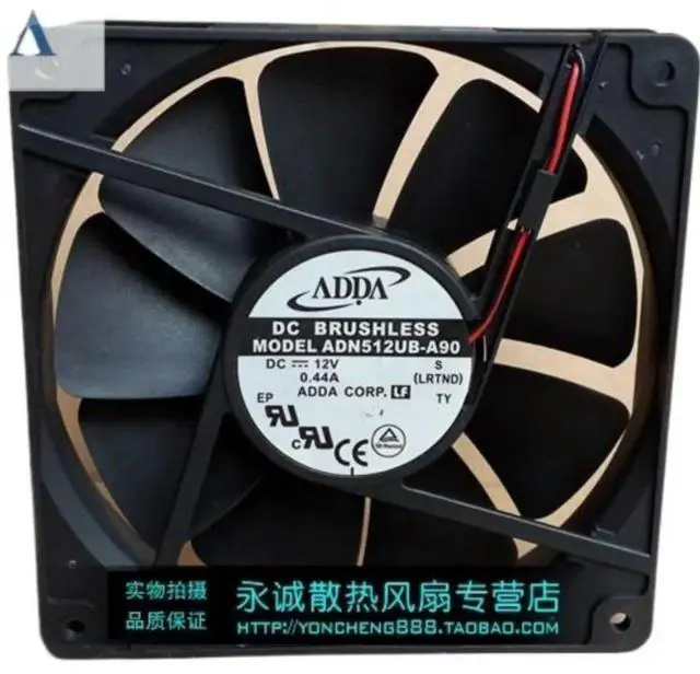 Main image of 135x135x25mm cooling fan FOR ADDA ADN512UB-A90 13525 12V 0.44A 13.5cm dual ball bearing chassis fan