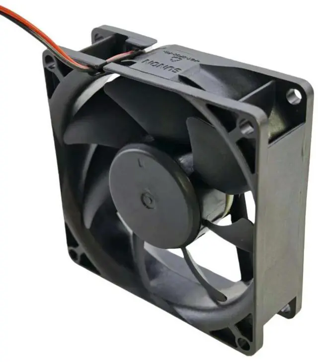 Alt view image 2 of 3 - for GF80252B5-000C-AC9 80x80x25mm DC24V Waterproof Cooling Fan, 41CFM 3200RPM, IP68 Rated for Outdoor